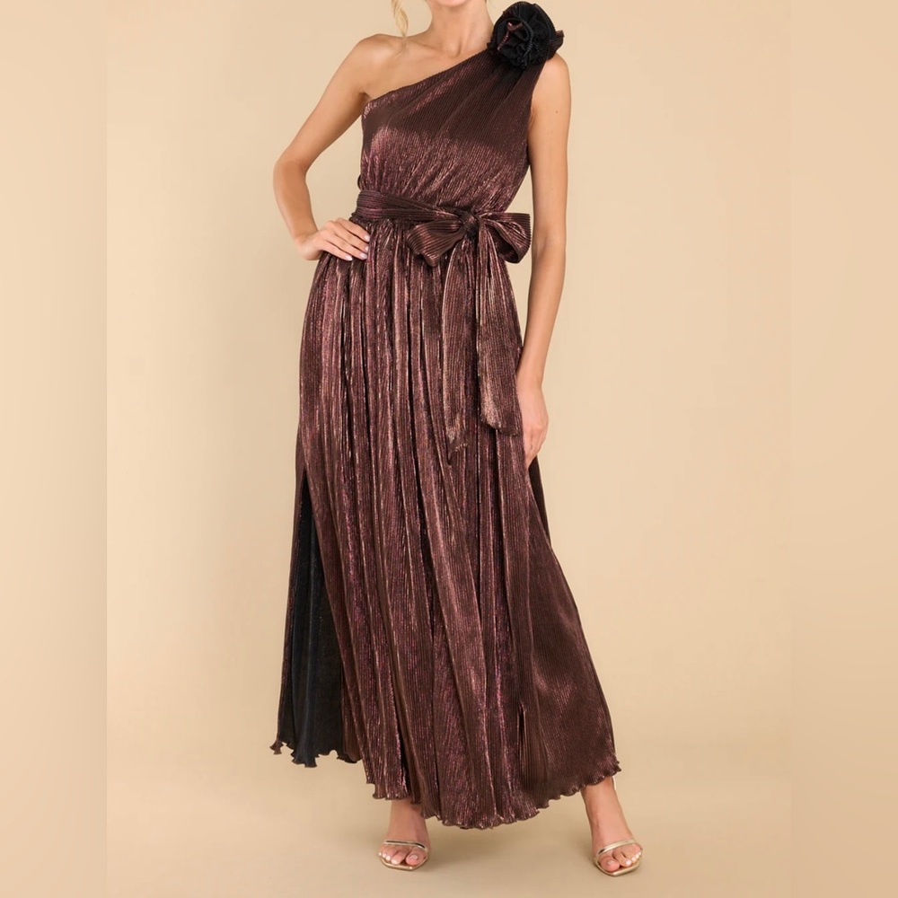 Chocolate brown long dress